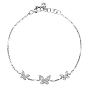 Flutter Butterfly Diamond Bracelet