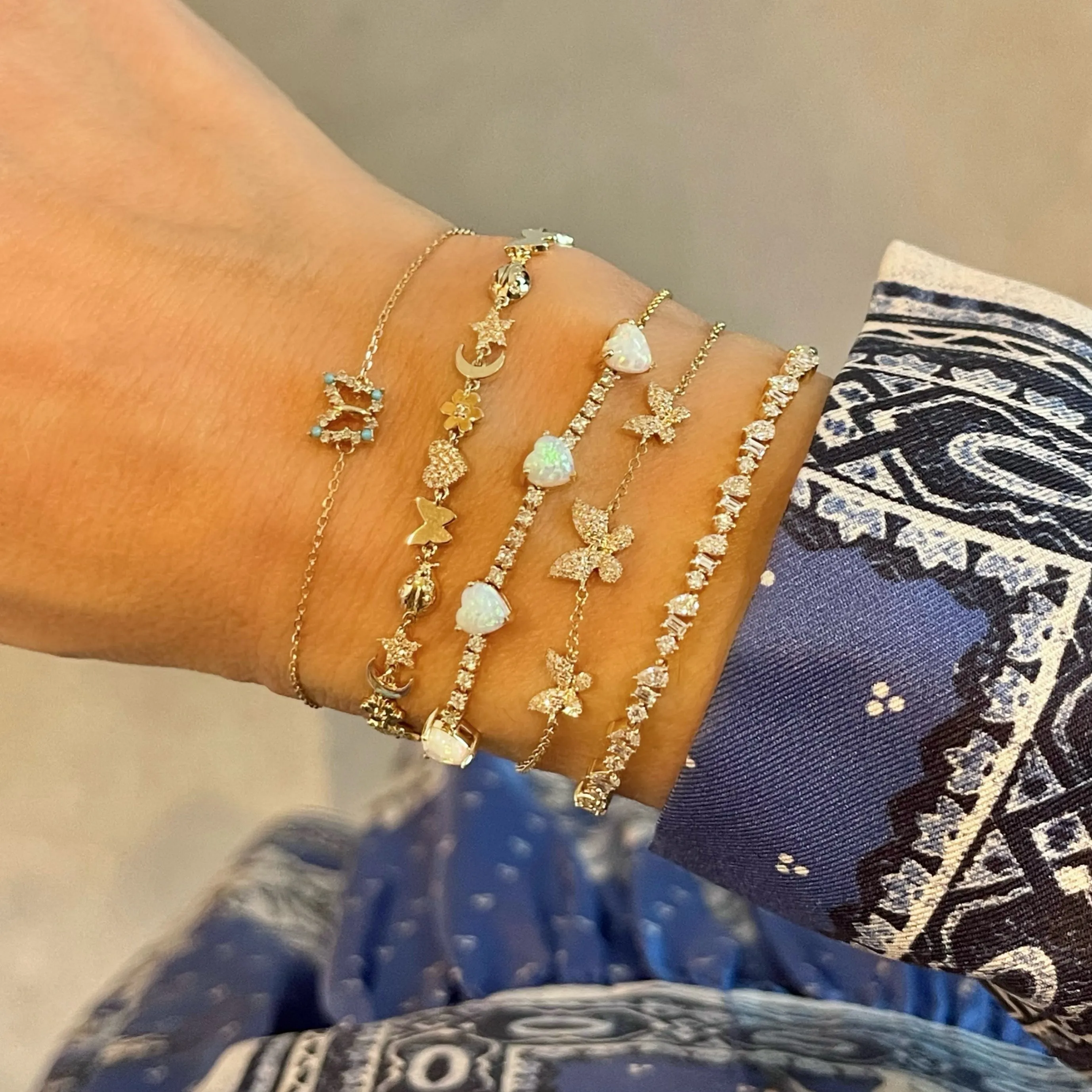 Flutter Butterfly Diamond Bracelet