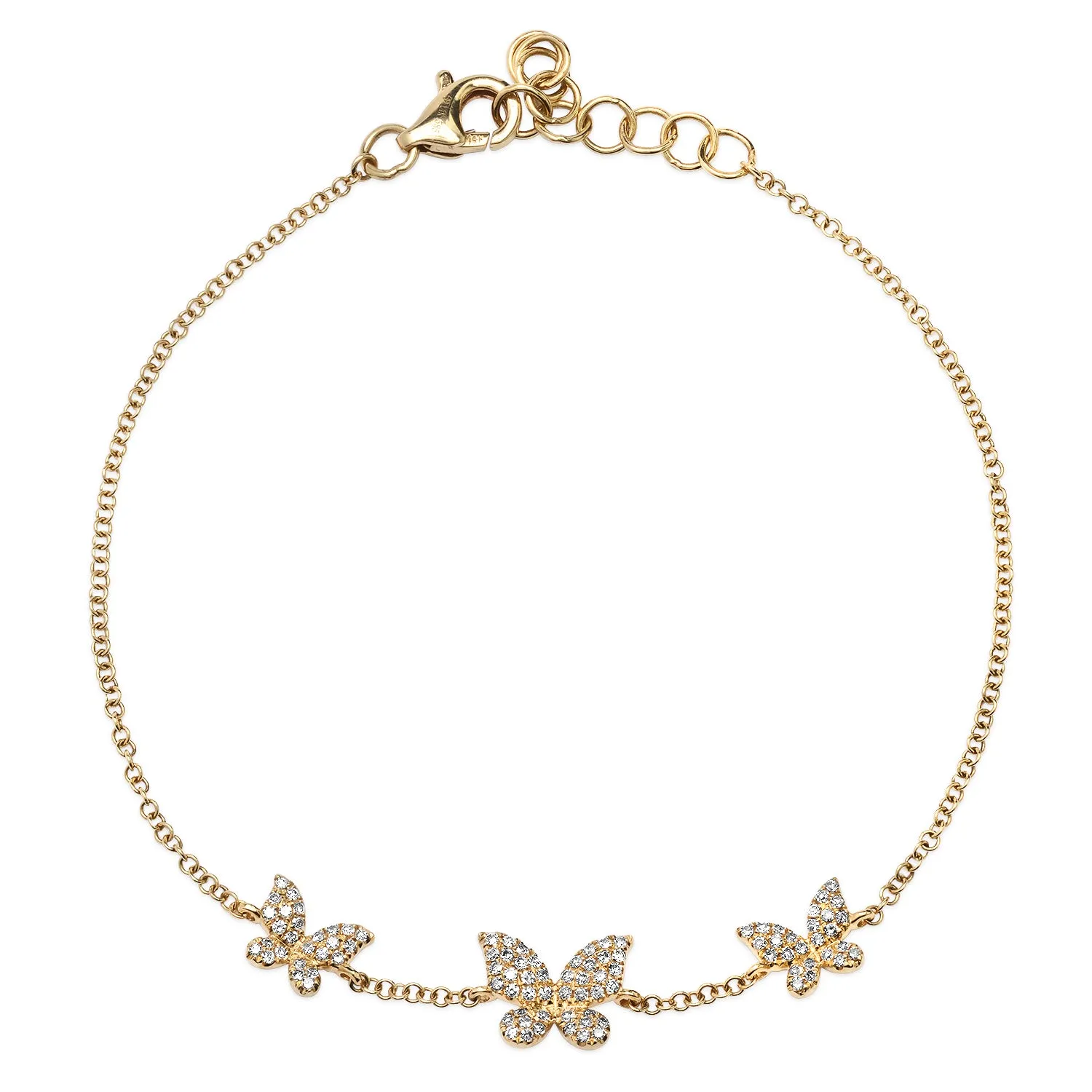 Flutter Butterfly Diamond Bracelet