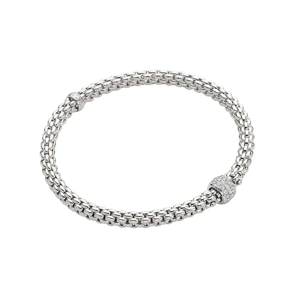 FOPE White Gold Solo Flex'it Diamond Bracelet