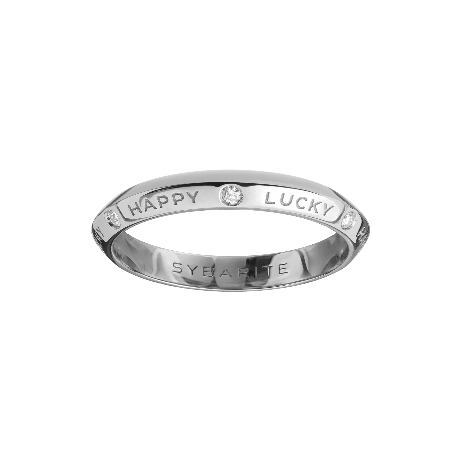Fortune Band Ring in White Gold
