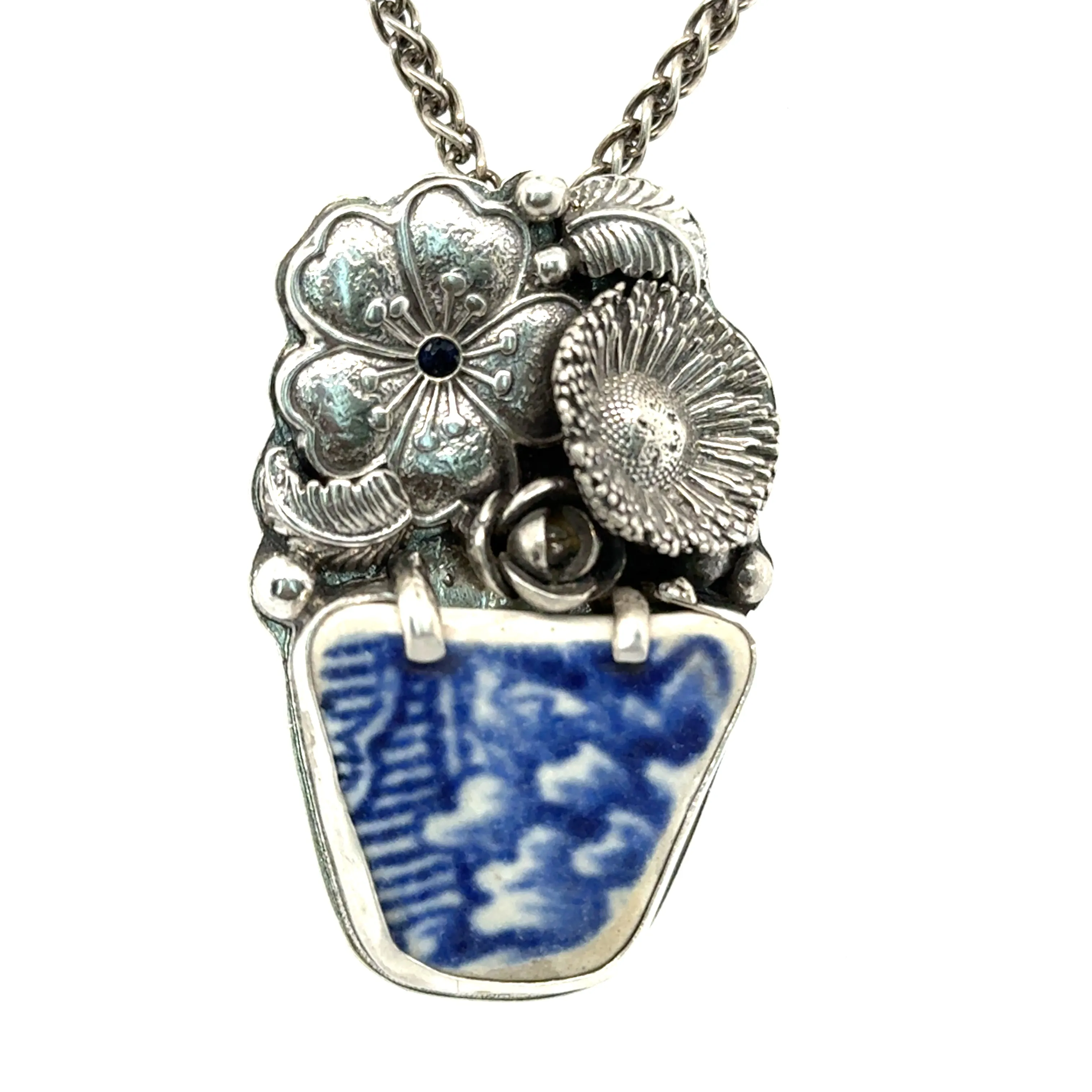 Found Pottery Necklace/Brooch