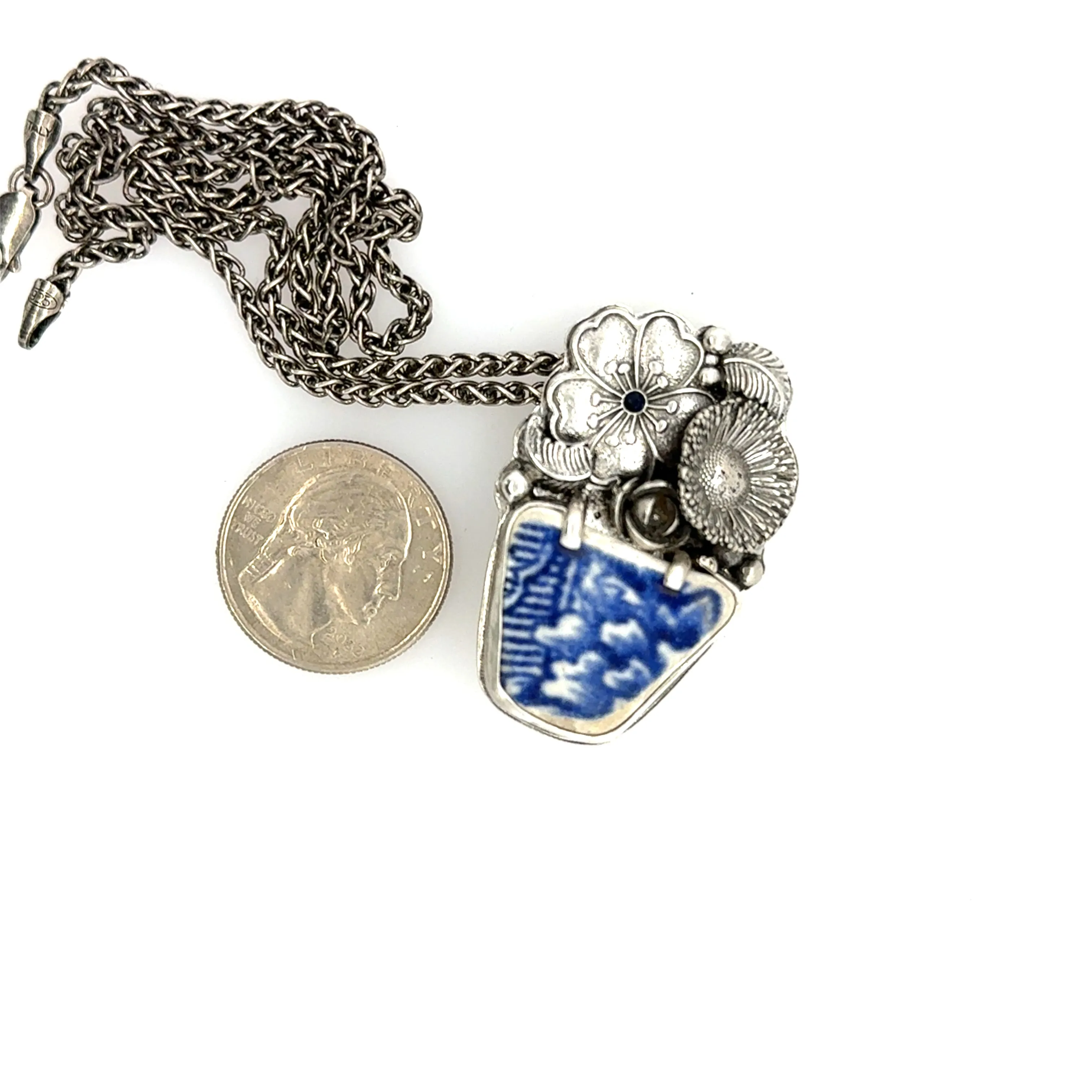 Found Pottery Necklace/Brooch