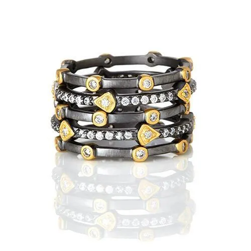 Freida Rothman Mixed Stackable Set Of 5 Rings - YRZR0989B