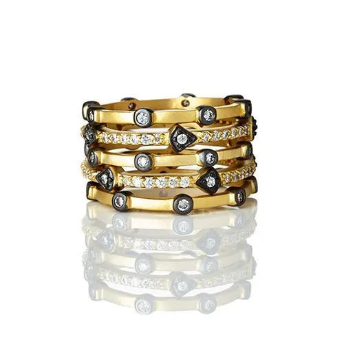 Freida Rothman Mixed Stackable Set Of 5 Rings - YRZR0989B