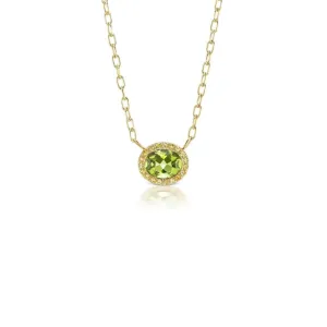 Gemset Necklace in Peridot and Yellow Sapphire