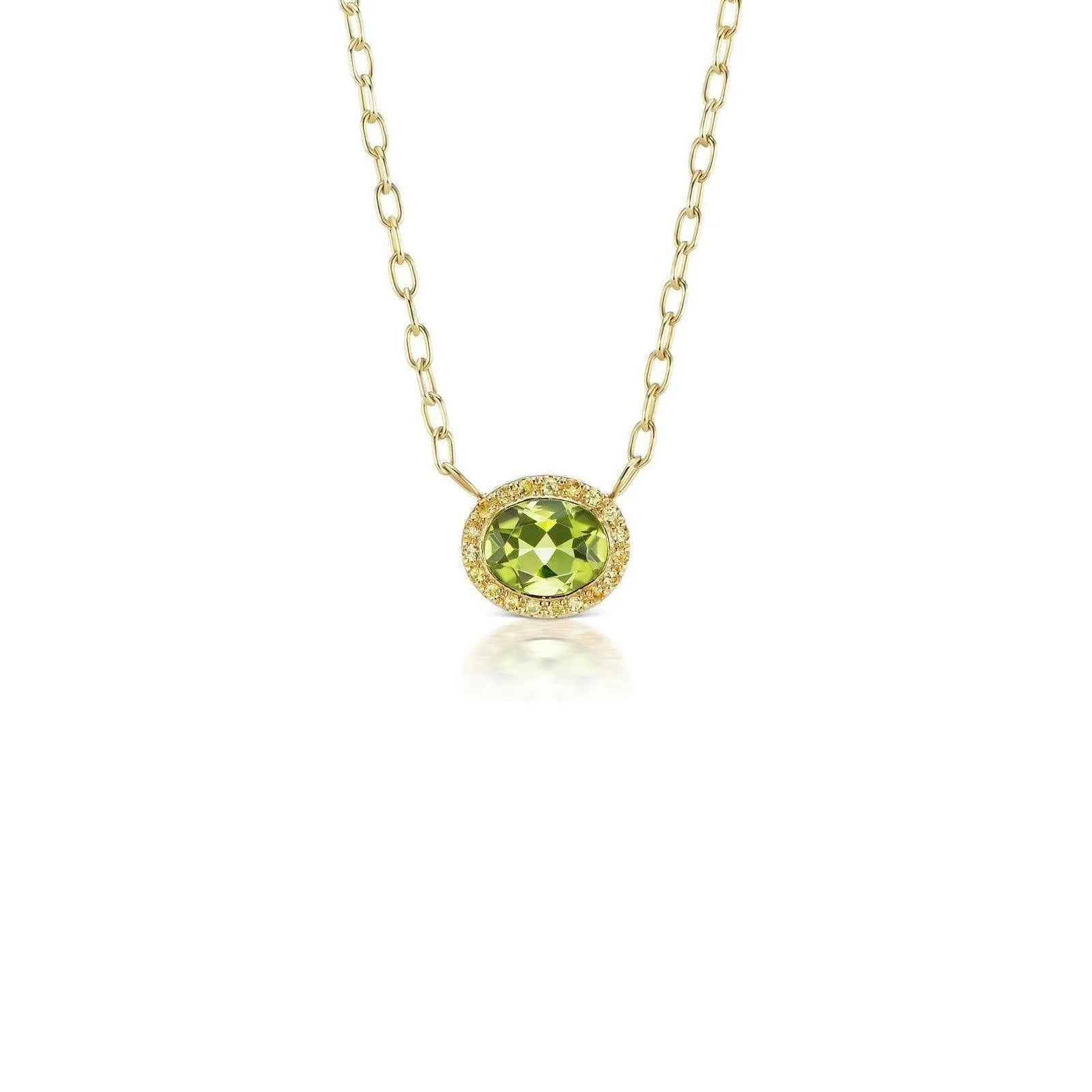 Gemset Necklace in Peridot and Yellow Sapphire