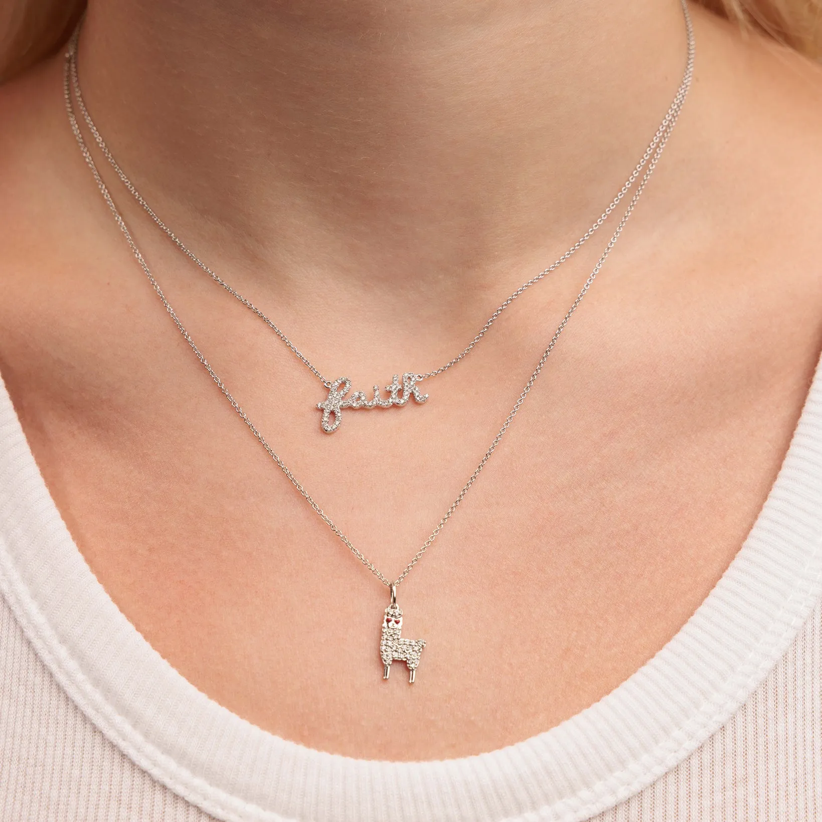 Gold & Diamond Llama Charm