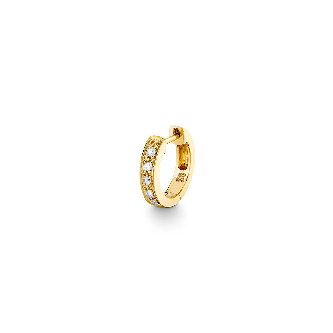 Gold & Diamond Small Huggie Hoops
