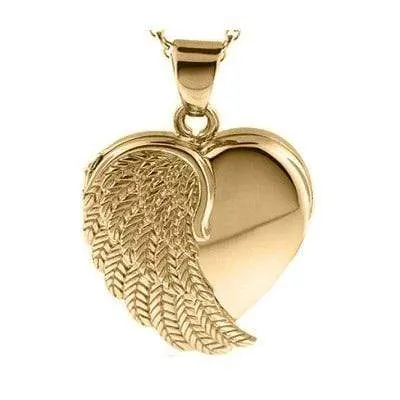 Gold Angel Wing Pendant Urn (10K)