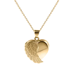 Gold Angel Wing Pendant Urn (10K)