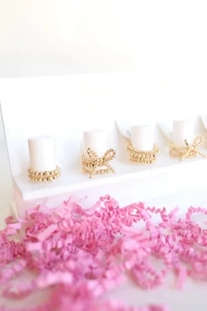 Gold Bow Rings: 7/8