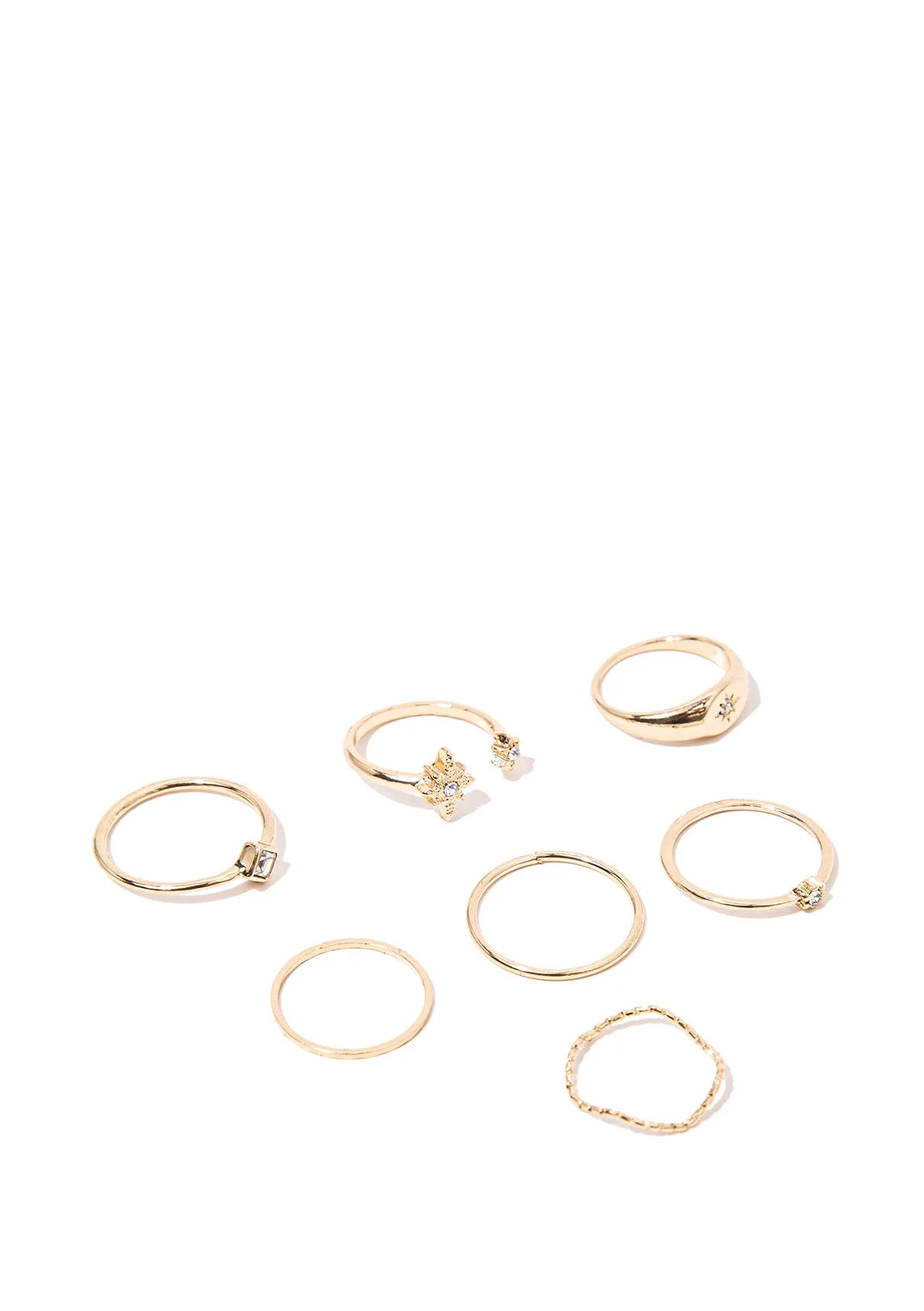 Gold Colored Rings Set
