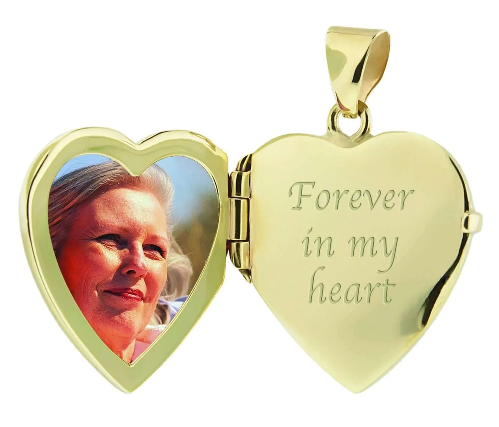 Gold Filigree Heart Locket Urn (14K)
