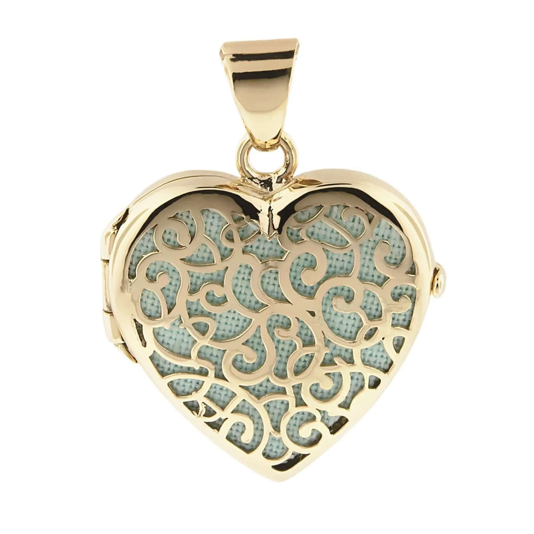 Gold Filigree Heart Locket Urn (14K)
