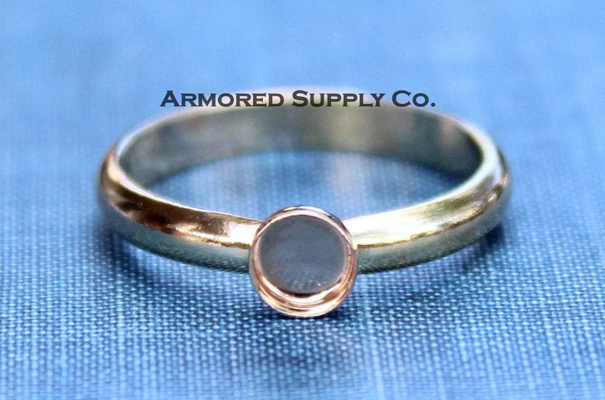 Gold Filled 3mm Bezel Cup Comfort Ring Band blank
