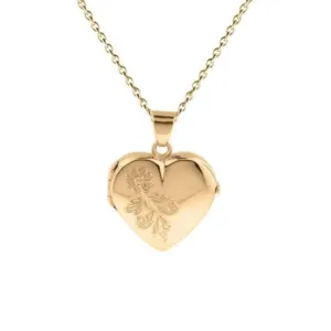 Gold 'Forget Me Not' Locket Urn (10K)