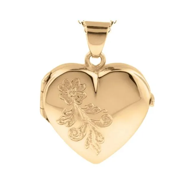 Gold 'Forget Me Not' Locket Urn (10K)