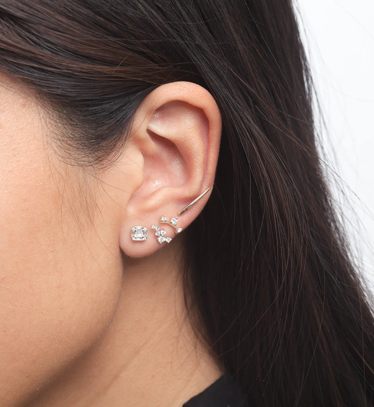 Gold Large Infinite Tusk Earrings