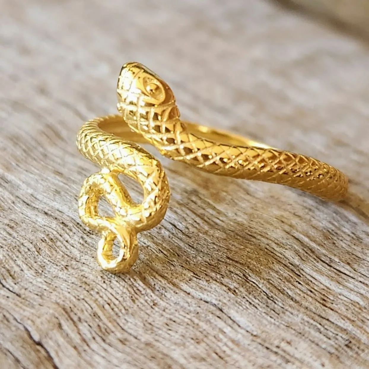 GOLDEN LIFE - ADJUSTABLE VERMEIL 925 RING