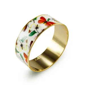 Goldtone Butterfly Bangle Bracelet