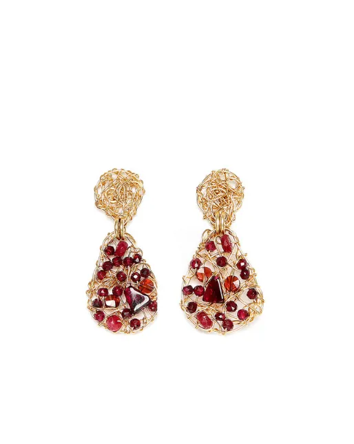 Gota Button Dangle Earrings (20mm)