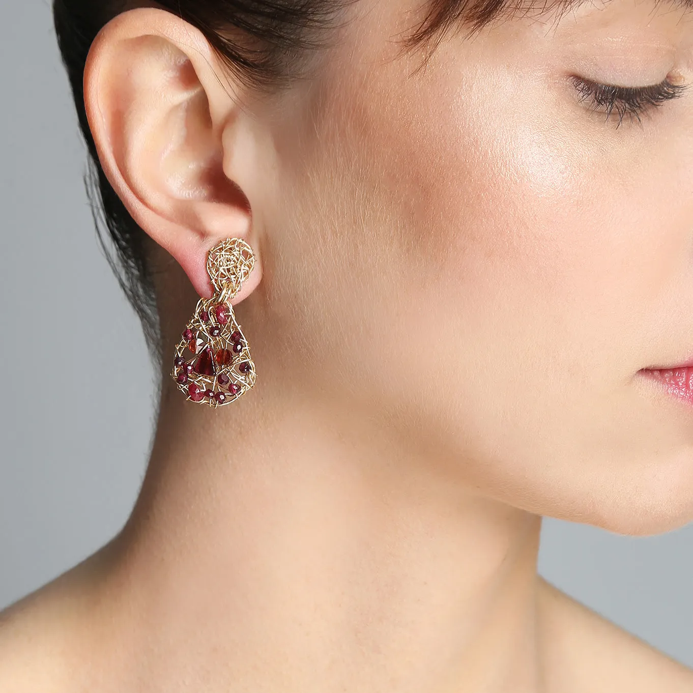 Gota Button Dangle Earrings (20mm)