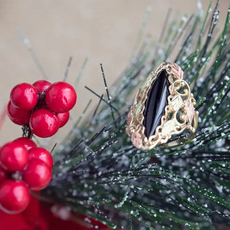 Grand Onyx - Black Hills Gold Ladies Ring