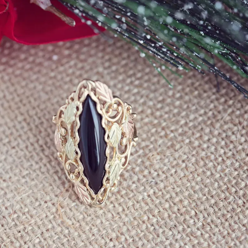 Grand Onyx - Black Hills Gold Ladies Ring