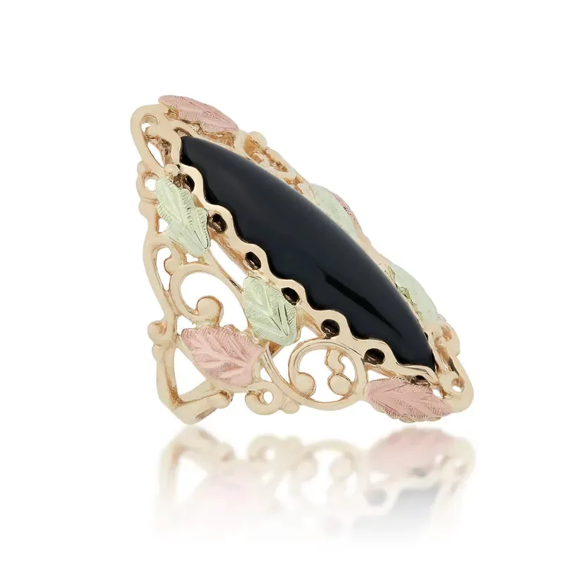 Grand Onyx - Black Hills Gold Ladies Ring