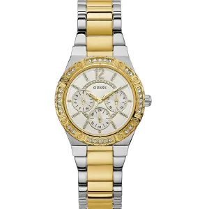 Guess Envy Two-tone Stainless Steel Silver Dial Quartz Watch for Ladies - W0845L5