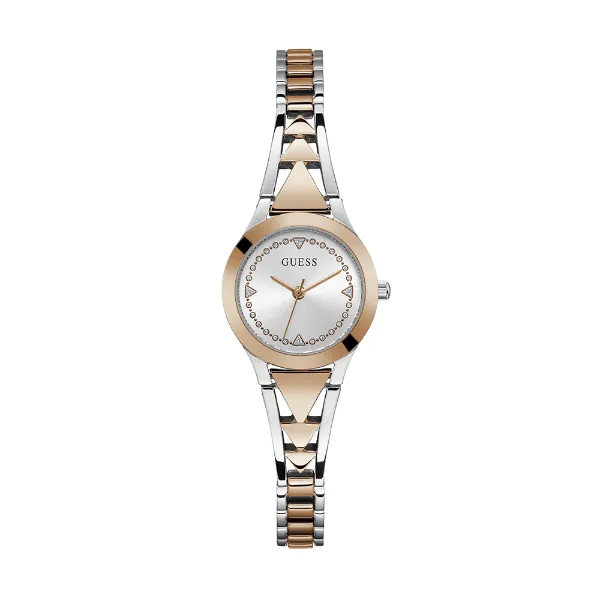 Guess Tessa Two-tone Stainless Steel Silver Dial Quartz Watch for Ladies - GW0609L3