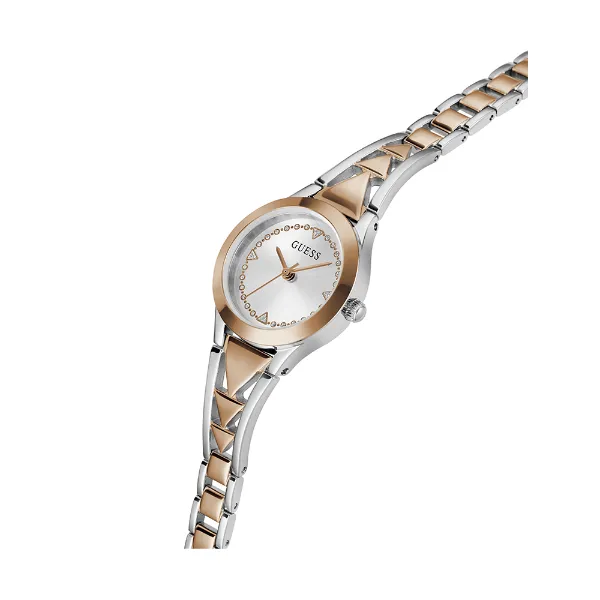 Guess Tessa Two-tone Stainless Steel Silver Dial Quartz Watch for Ladies - GW0609L3