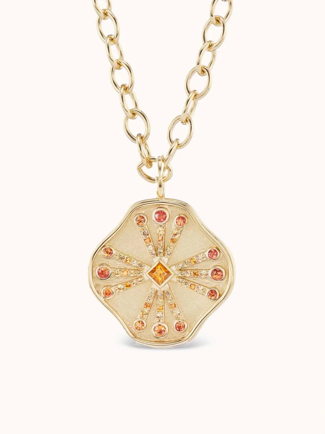 Guiding Light Necklace Orange Sapphire