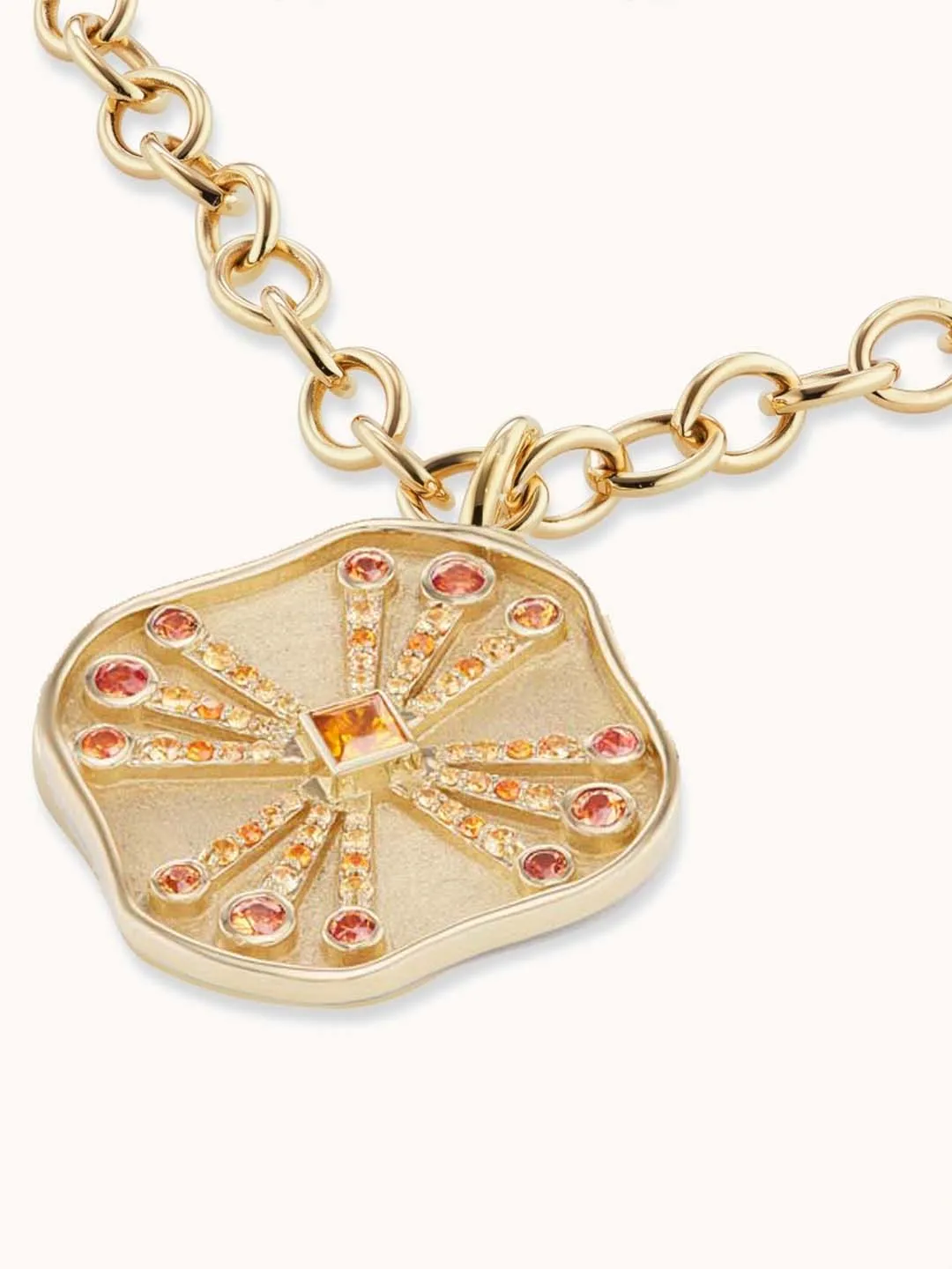 Guiding Light Necklace Orange Sapphire