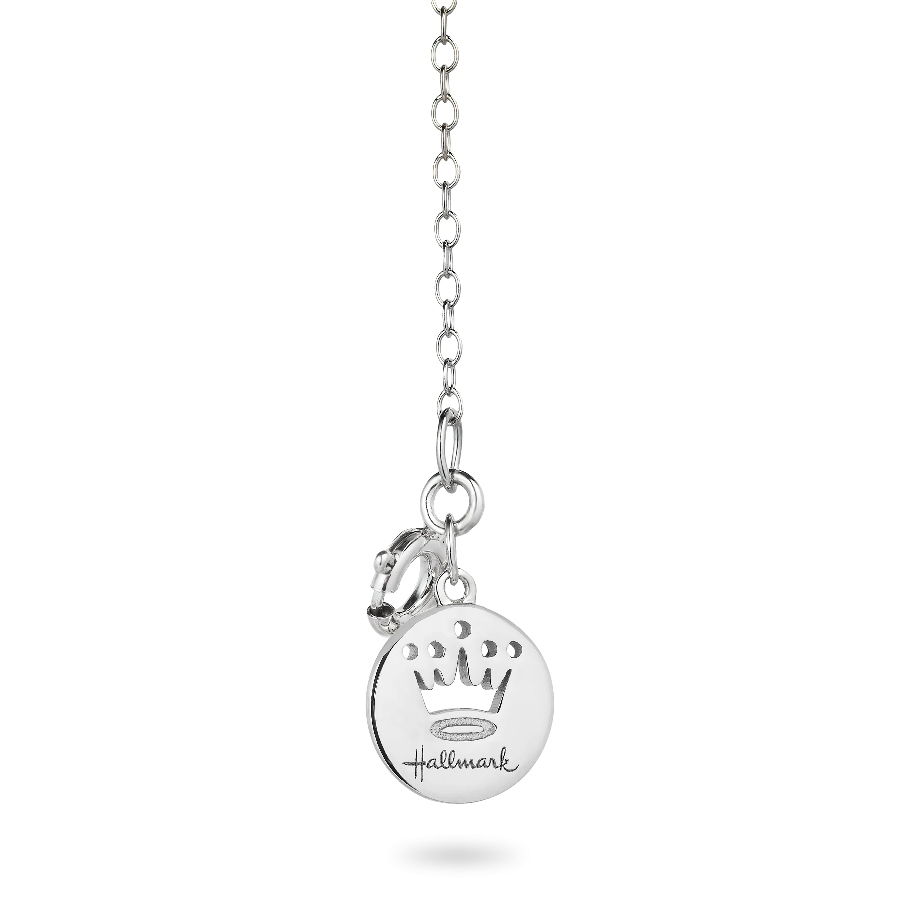 Hallmark Fine Jewelry Small Diamond Follow Your Heart Pendant in Sterling Silver & 14K Yellow Gold with Created Ruby & Diamonds