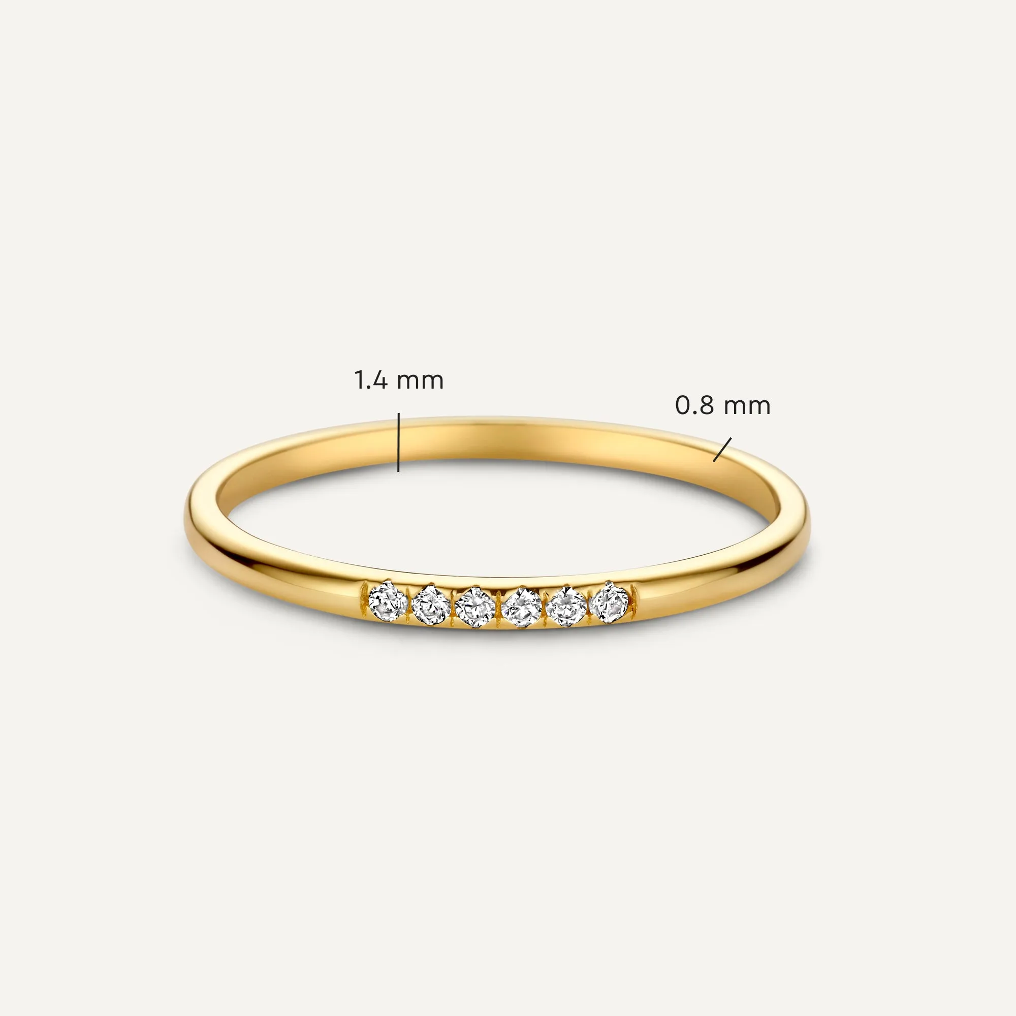 Halo Line Zirconia Rings Set