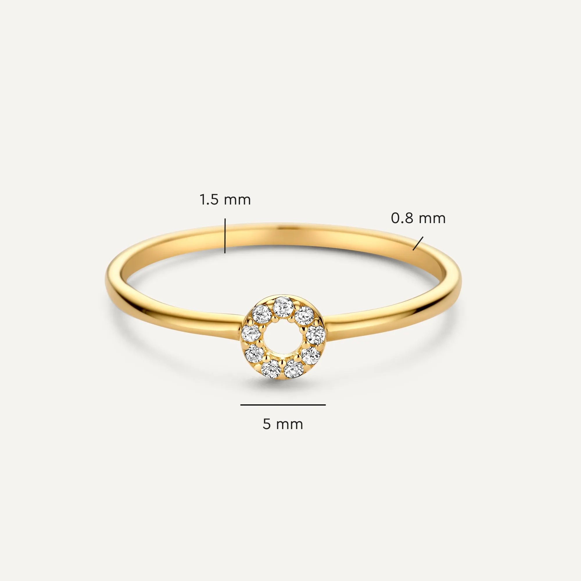 Halo Line Zirconia Rings Set