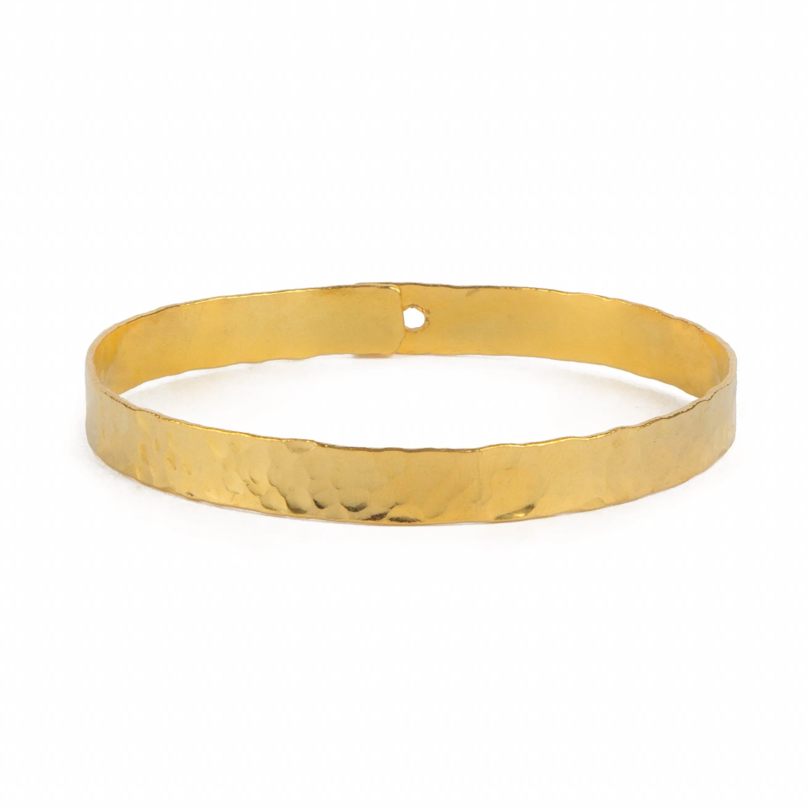 Hammered Gold Bangle Bracelet