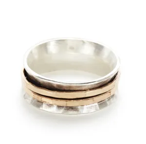 Hammered Orbit Ring