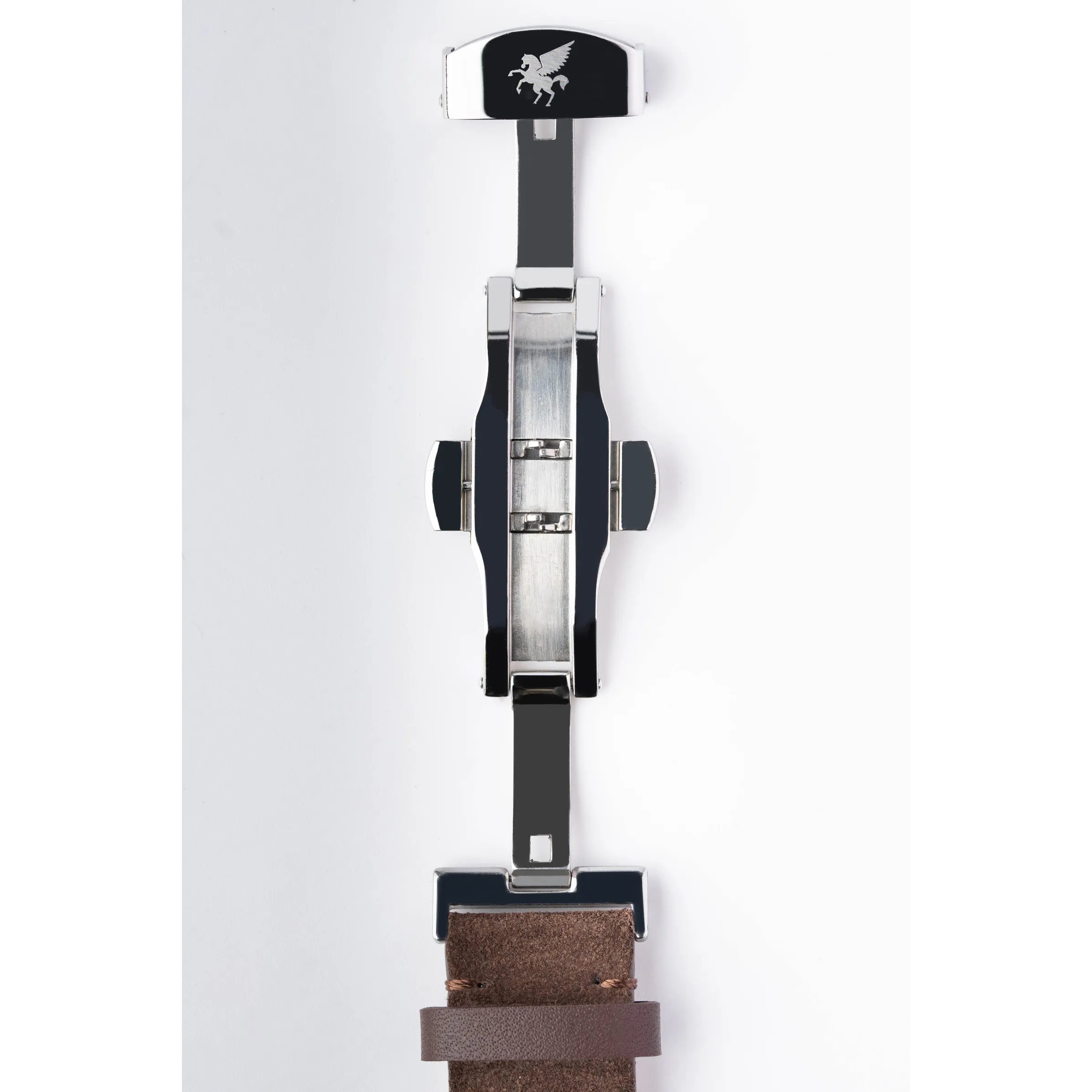 Hazel Brown Italian Suede Leather Strap w/ Butterfly Buckle
