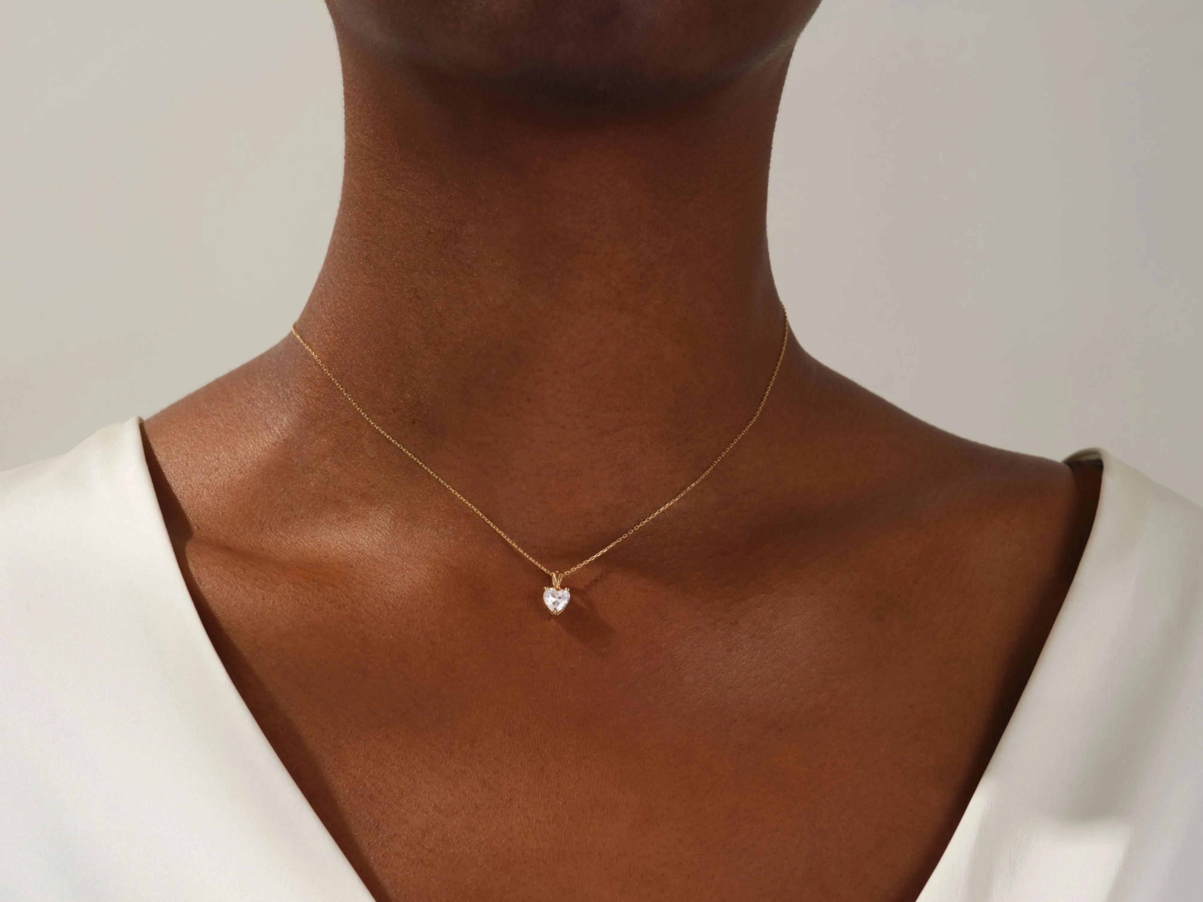 Heart Cut Moissanite Solitaire Pendant (1.00 CT)