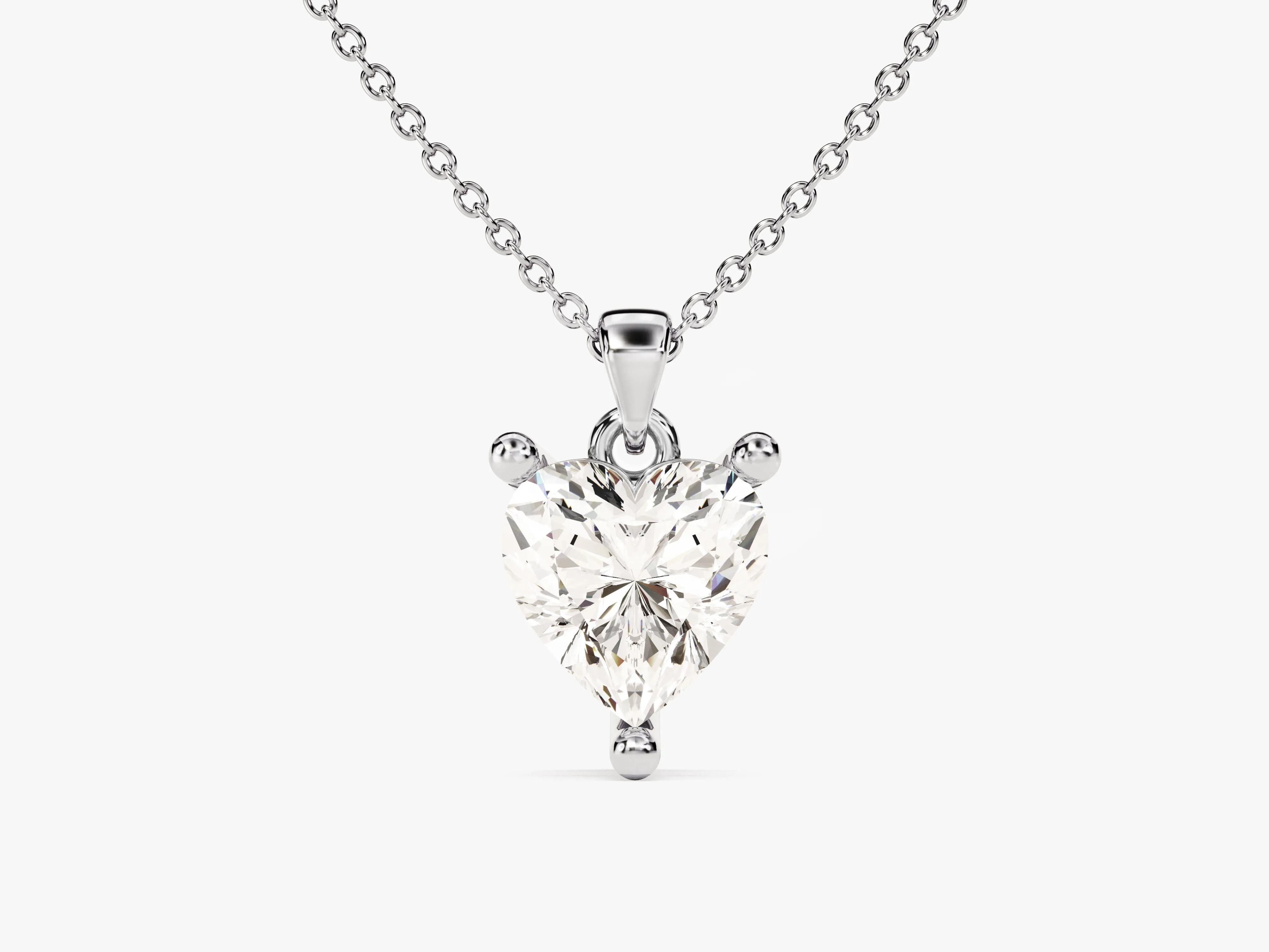 Heart Cut Moissanite Solitaire Pendant (1.00 CT)