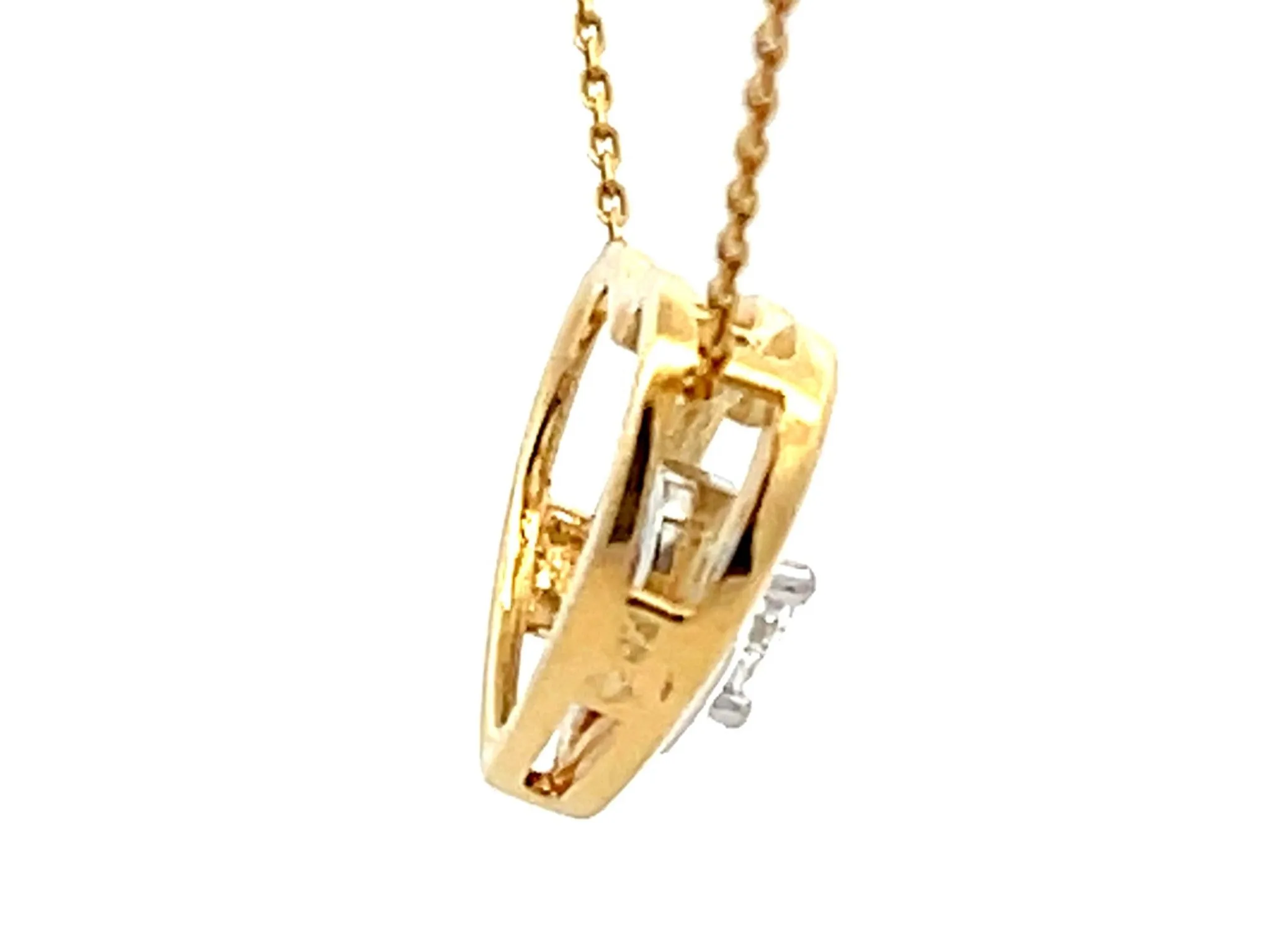 Heart Diamond Heart Necklace 14k Gold