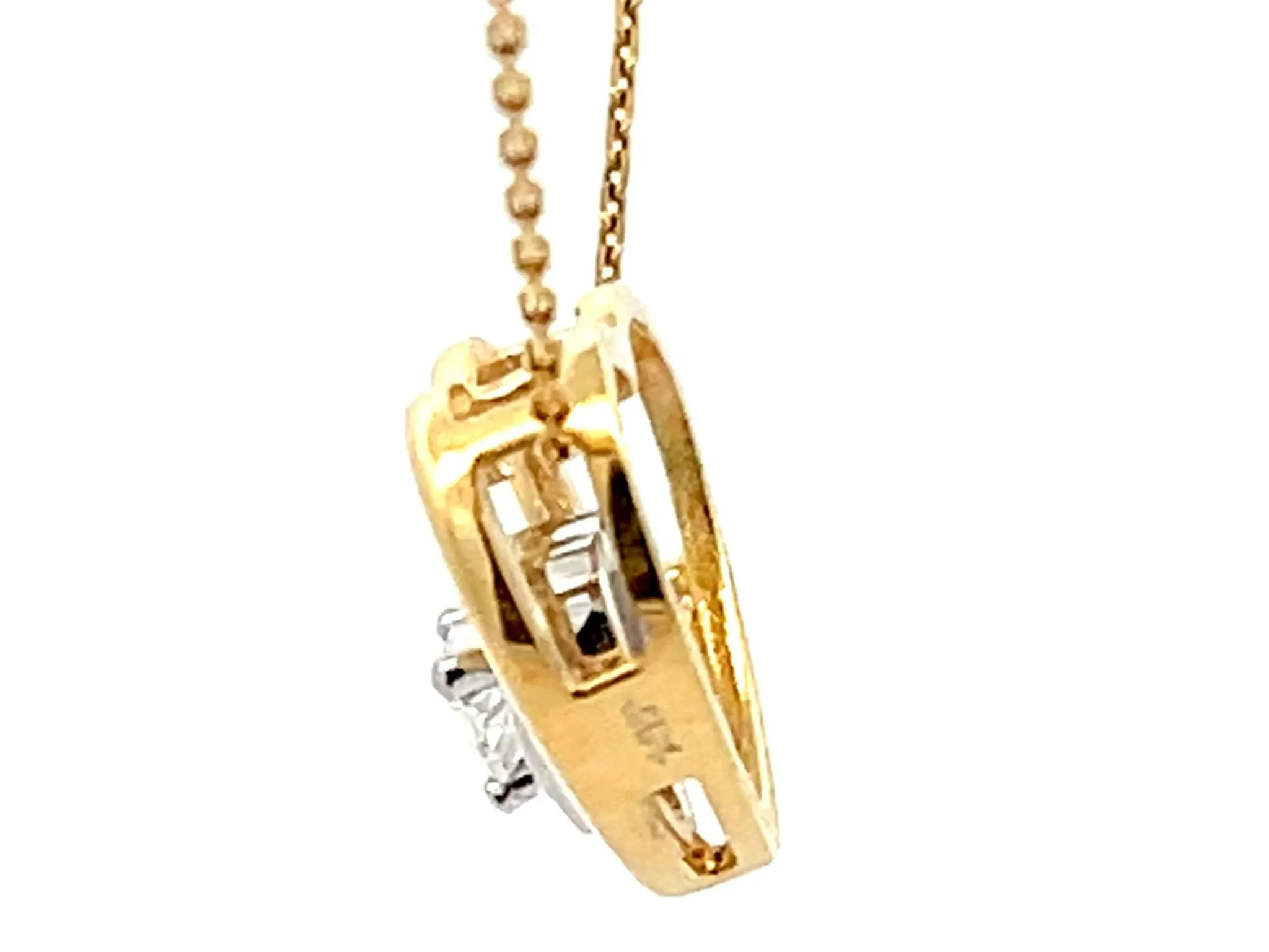 Heart Diamond Heart Necklace 14k Gold