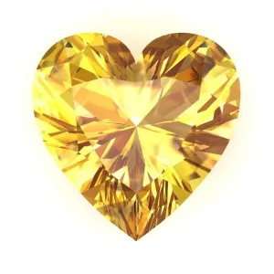 Heart FAB Lab-Grown Yellow Sapphire Gems