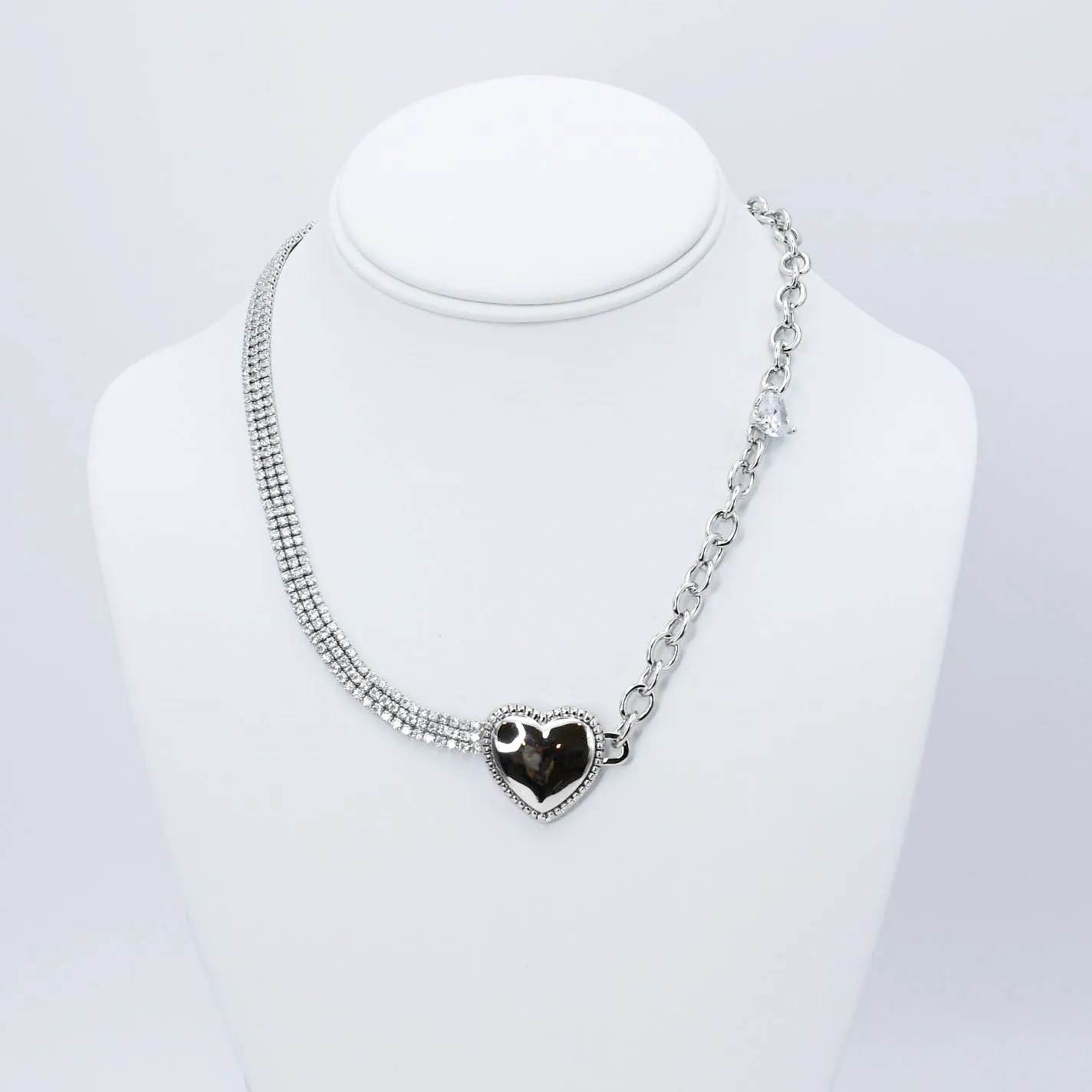 Heart of Light Silver Necklace N25