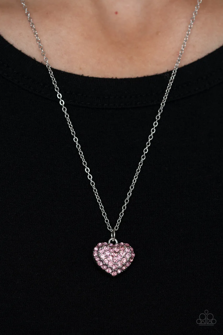 Heart-Warming Glow Pink Paparazzi Necklace
