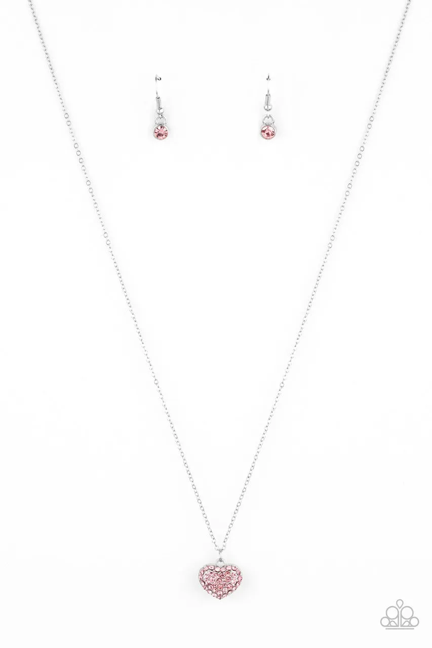 Heart-Warming Glow Pink Paparazzi Necklace
