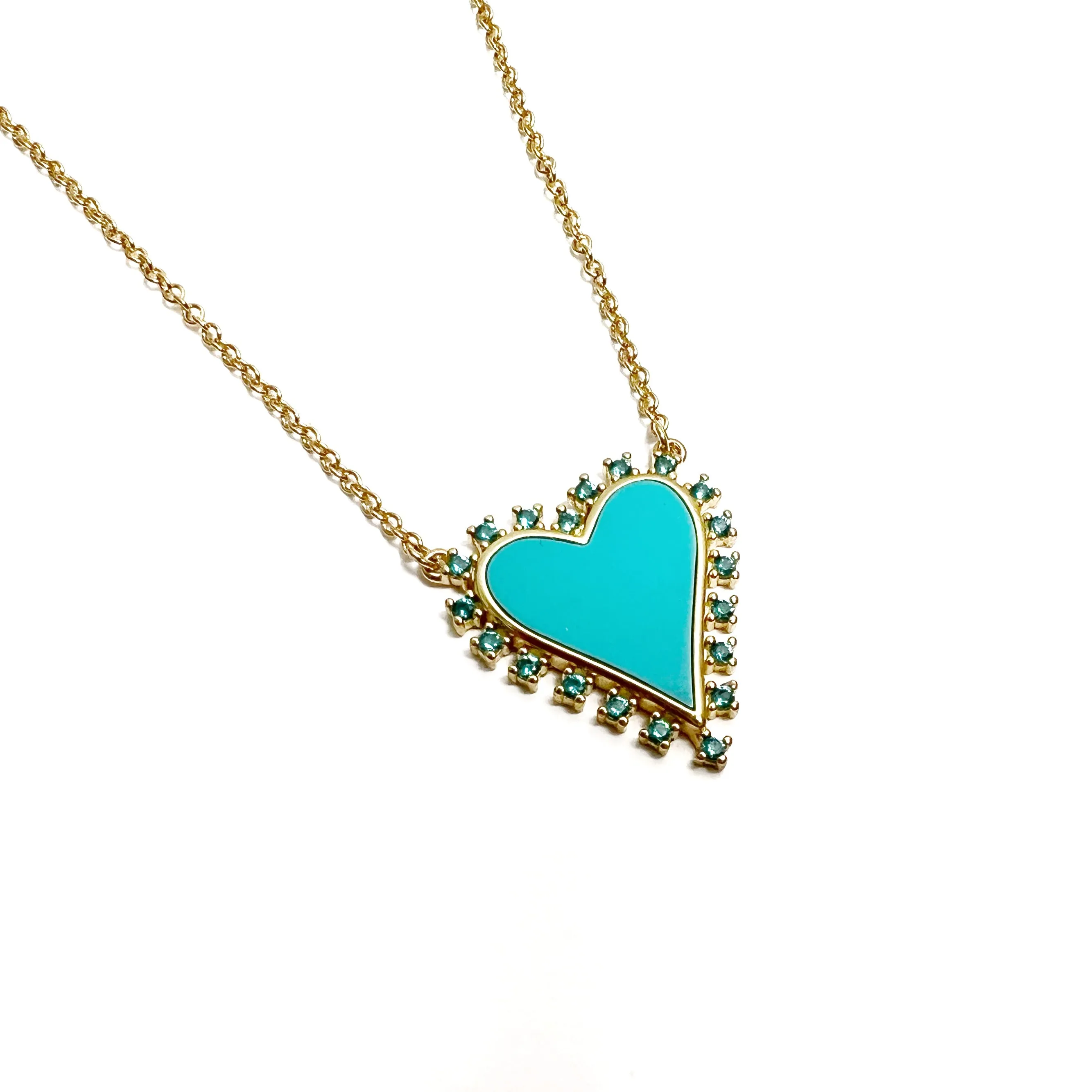 Heart with Turquoise Necklace
